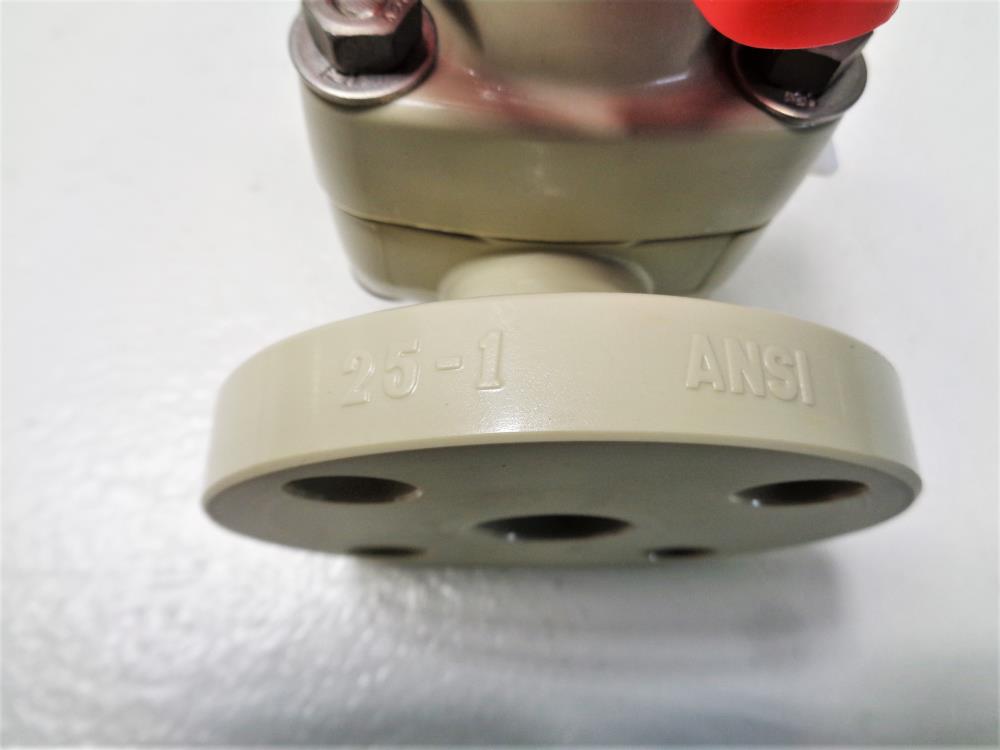 Asahi 1" Flanged Diaphragm 14 Valve, PP Body, PTFE, 1466010